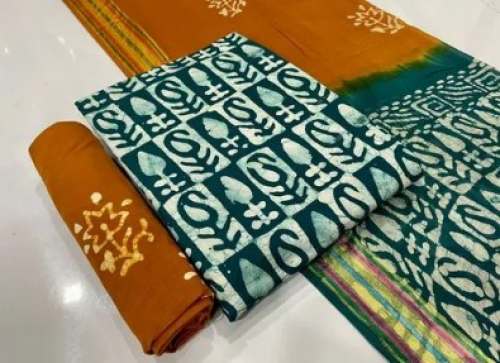 Fancy Cotton Batik Print Dress Material 
