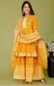Jaipuri Style Cotton Leheriya Print Sharara Suit