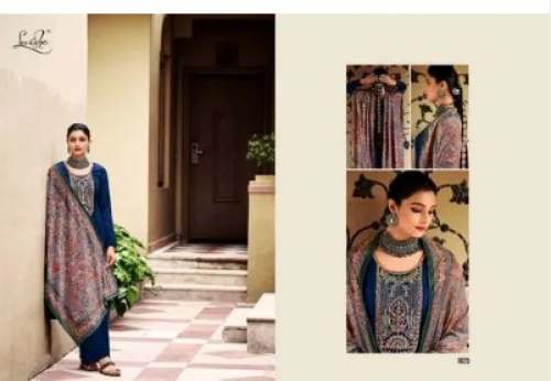 Pure Pashmina Dyed with Heavy Self Embroidery Suit