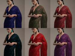 Ladies Net Sequence Work Saree by Sumshy