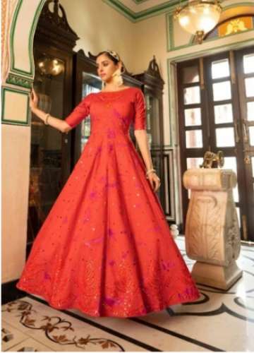 Party wear Embroidered Designer Ladies Gown by Sumshy Enterprise