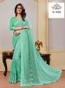 Embroidered Designer Light Colors Saree  thumb 3