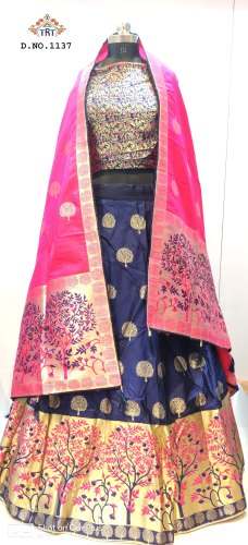 Party Wear Banarasi Lehenga Choli  by T Rose Trendzz