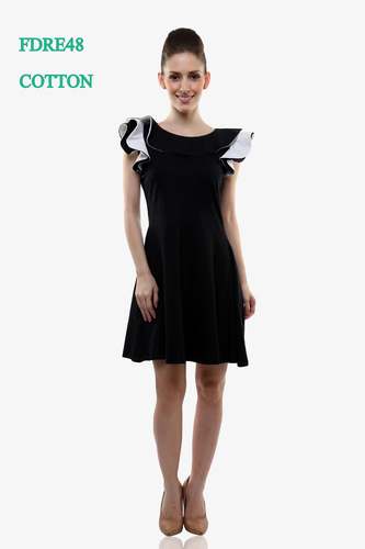 Designer Frill Skater Dress  by Fashion Factory International