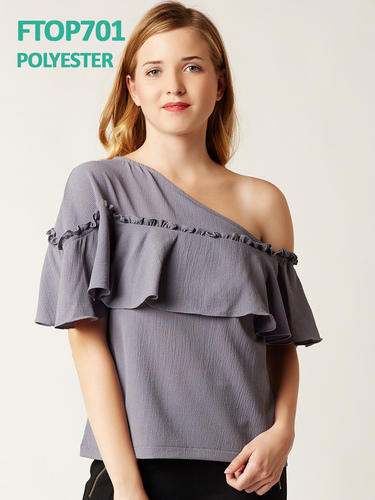 Designer One Side Shoulder Top by Fashion Factory International