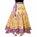 Cotton Long Wrap Around Skirt 