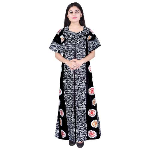 Cotton Print Women's Maxi Nighty