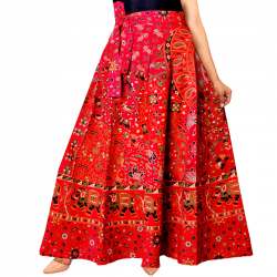 Cotton Printed Full Length Skirt