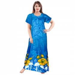  Cotton Printed Nighty for Women 