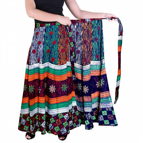 Cotton Skirt Warp Skirt by Mudrika Fashions
