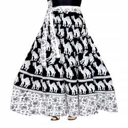 Cotton Women's Long Wrap Around Skirt 