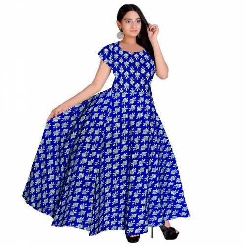 Handblock Print Gown