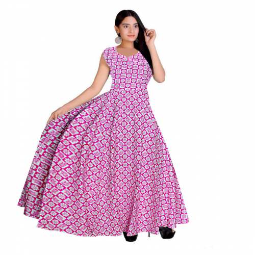 Long Jaipuri Printed Dress