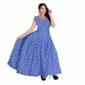 Long  Jaipuri Printed Gown