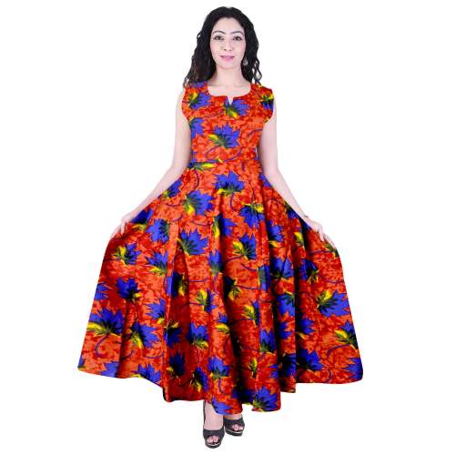 Printed Maxi Long  Dress