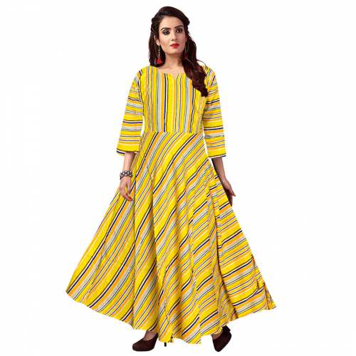 Printed Rayon Dress Gown