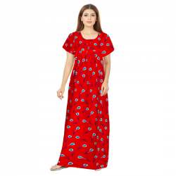 Pure Cotton Printed Nighty for Women 