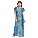 Women Cotton Printed Long Night