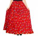 Women's 100% Pure Cotton Wrap Around Skirt Red