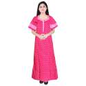 Women's Cotton Maxi Nighty Night Gown, Free Size