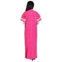 Women's Cotton Maxi Nighty Night Gown, Free Size thumb 1