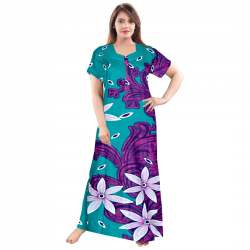 Women's Cotton Printed Maxi Night Gown