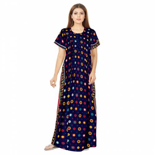 Women's Cotton Printed Maxi Nightgown