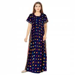 Women's Cotton Printed Maxi Nightgown