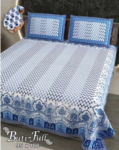 Buti full block pure cotton printed king bed sheet  by Bedcoouture