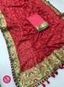 Georgette Bandhani Saree thumb 5