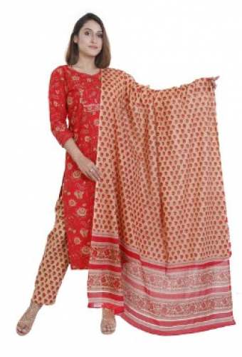 Fancy Kurti Pant Dupatta Set For Women by SARANGA