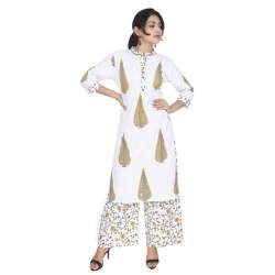 Ladies Jaipuri Cotton Kurti With Palazzo