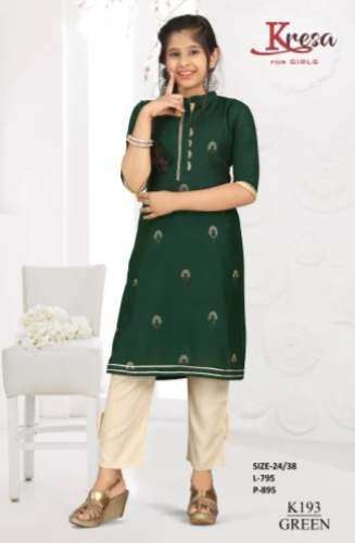 Kids Girls Kurtis With Pant by Krishti Creation