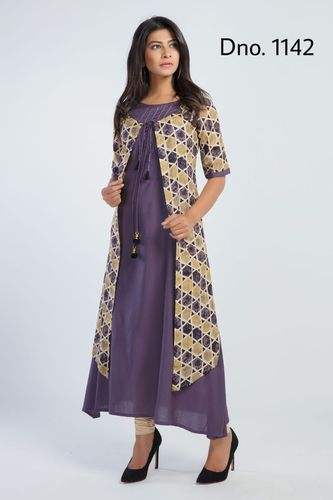 New Arrival Jacket Style Rayon Kurti 