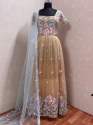 Exclusive Beige Color Embroidered Gown thumb 1