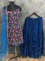 Fancy Blue Color Sharara Suit thumb 3