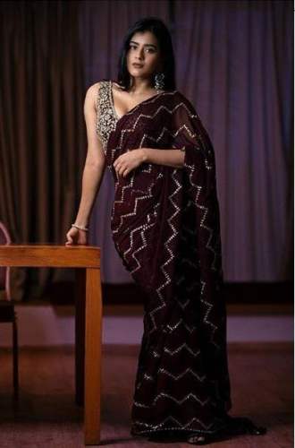 FANCY THRAED JARI WITH SEQUNCE WORK SAREE