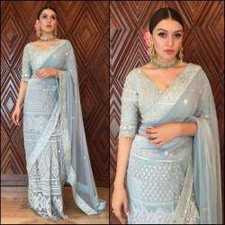 Party wear Georgette Embroidered Saree