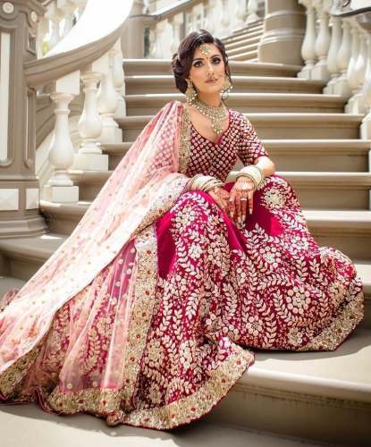 Pink Party wear Lehenga Choli by Jenal Enterprise