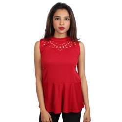 Designer Neck Sleeveless Top 
