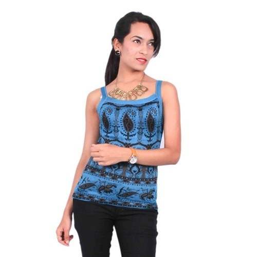 Designer Printed Sleeveless Top by Styleu Apparels