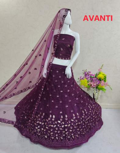 Latest Semi Stitched Lehenga Choli- AVANTI by Go Mata Textile