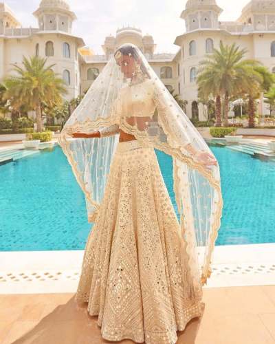 Soft Heavy Net Lehenga Choli by nuresha fab