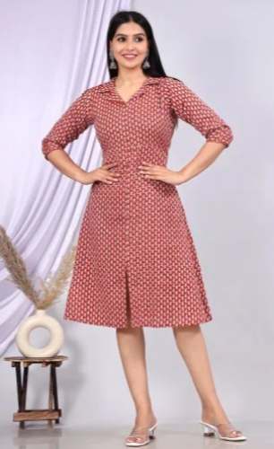 Festive Wear A line Cotton Kurti  by Trendy N Traditional Creations