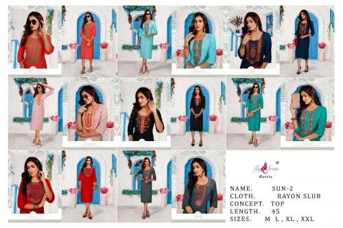 Sun Vol 2 Stylish Designer Kurti by Fly Free by Kavya Style Plus