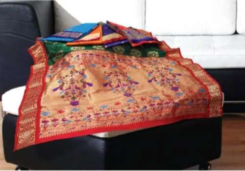 Multi color designer Pure Paithani Silk Sarees  by Madan Silk Museum