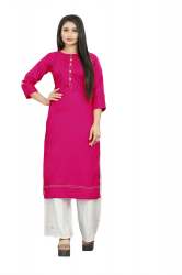 Designer Rayon Kurti-Plazzzo Set