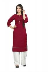 Designer Simple Rayon Kurti-plazzo Set 