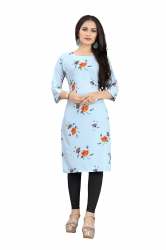 flower digital printed american crepe Kurtis