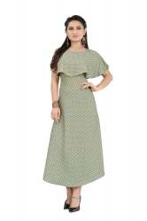 Latest Designer Dotted Printed Maxi Dress